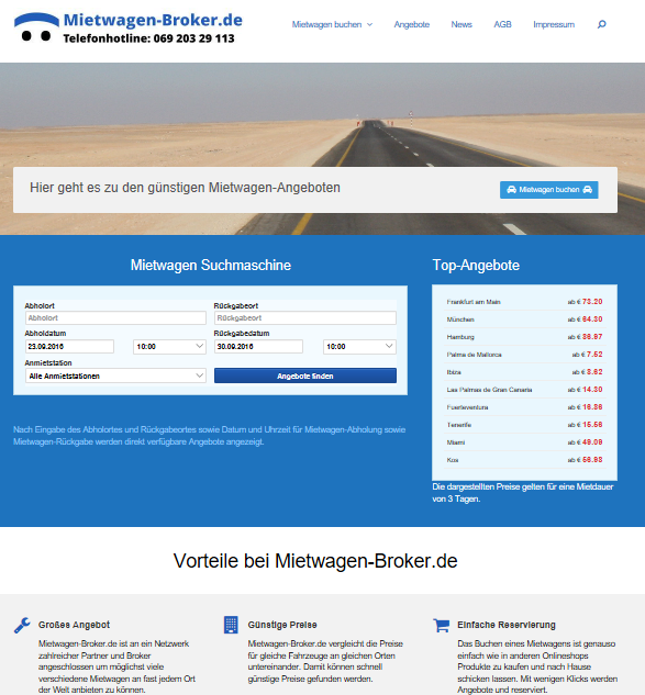 Mietwagen-Preisvergleich von Mietwagen-Broker.de